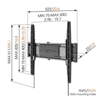 "SUPPORT TV MURAL VOGEL'S EFW8206 FIXE SLIM32-55""